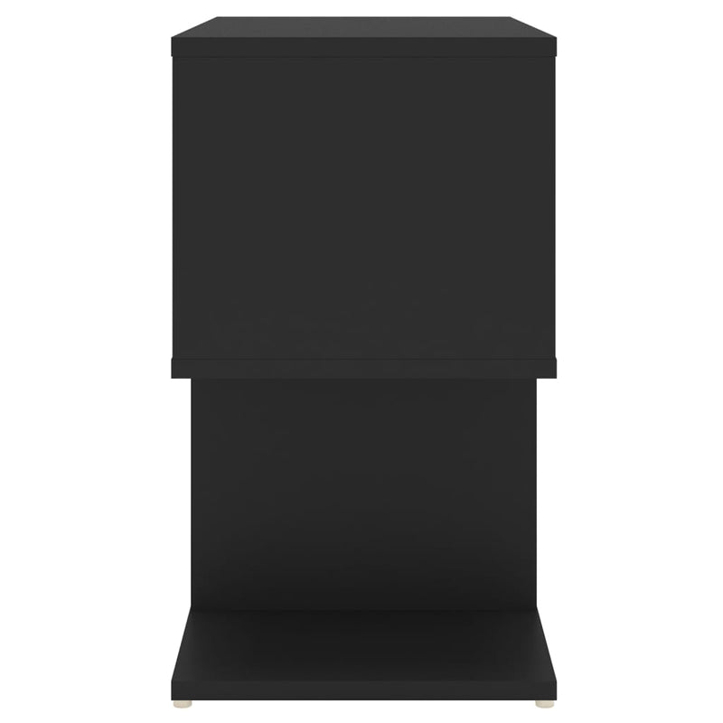 Dulap lateral, negru, 50x30x51,5 cm, PAL
