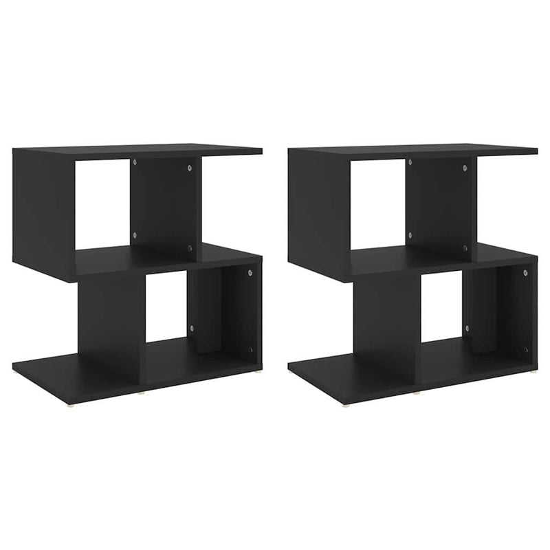 Noptiere, 2 buc., negru, 50x30x51,5 cm, PAL