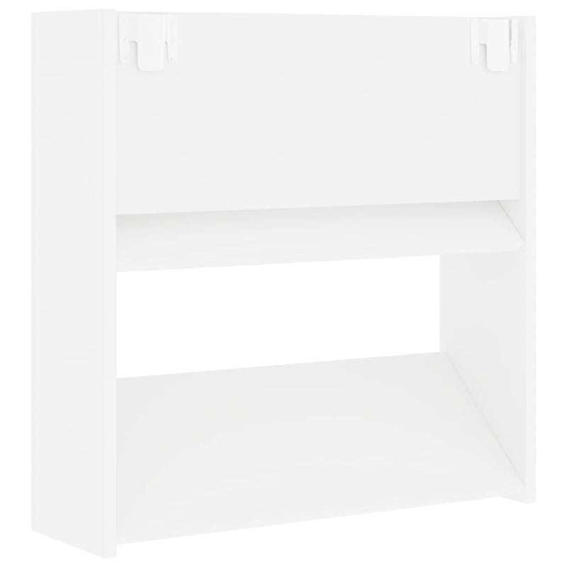 Pantofare de perete, 4 buc., alb, 60x18x60 cm PAL