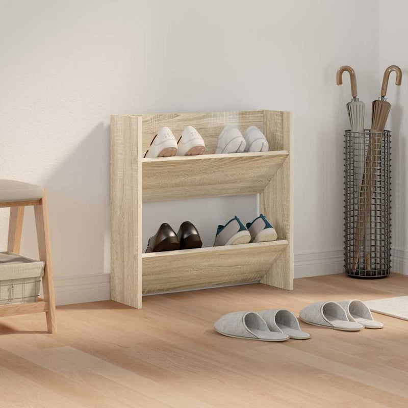 Pantofar de perete, stejar Sonoma, 60x18x60 cm, PAL