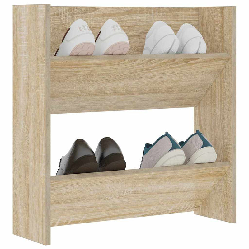Pantofar de perete, stejar Sonoma, 60x18x60 cm, PAL