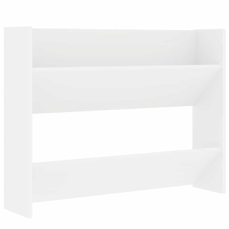 Pantofar de perete, alb, 80x18x60 cm, lemn prelucrat