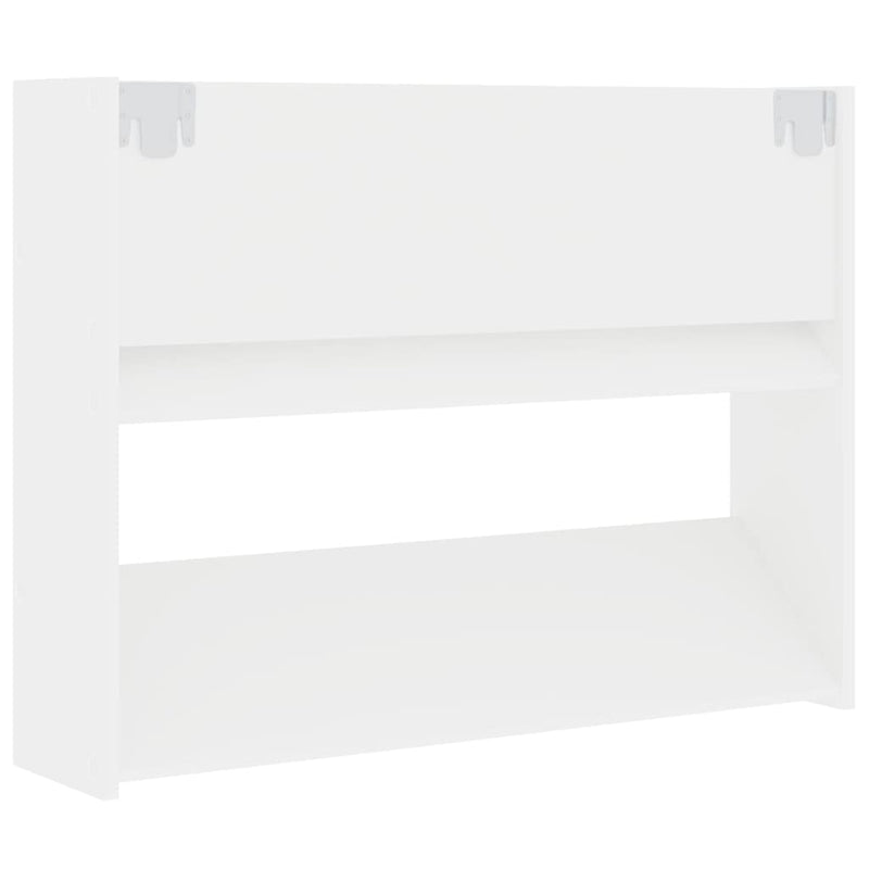 Pantofar de perete, alb, 80x18x60 cm, lemn prelucrat