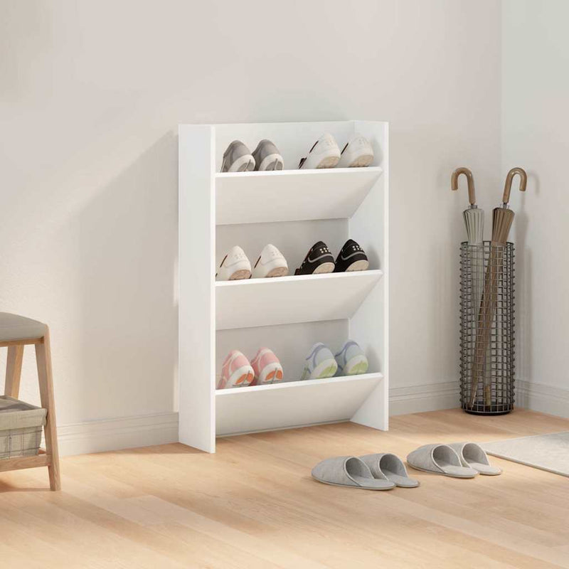 Pantofar de perete, alb, 60x18x90 cm, PAL