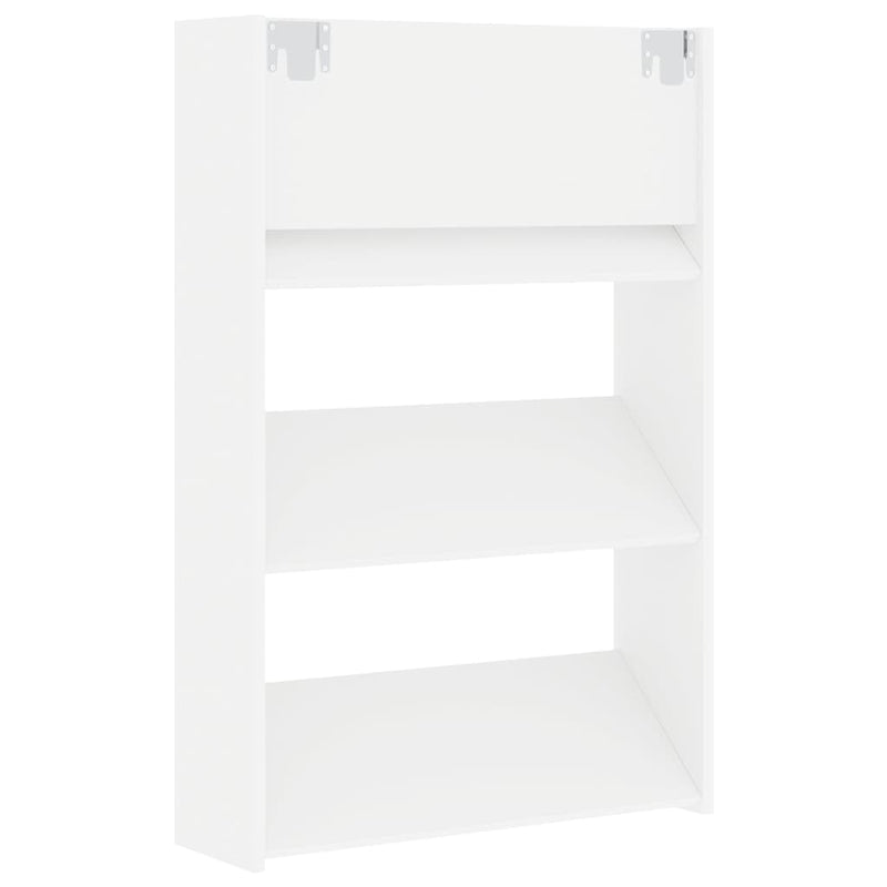 Pantofar de perete, alb, 60x18x90 cm, PAL
