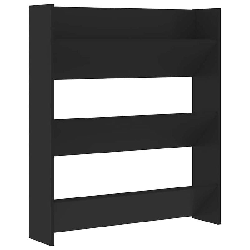 Pantofar de perete, negru, 80x18x90 cm, PAL
