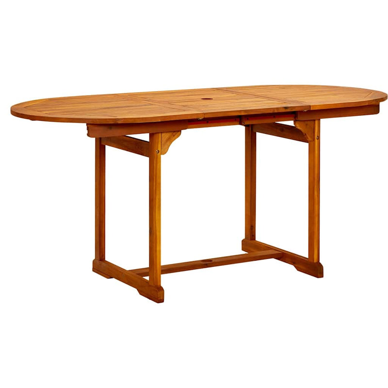 Set mobilier de grădină, 5 piese, lemn masiv de acacia, 120-170 cm