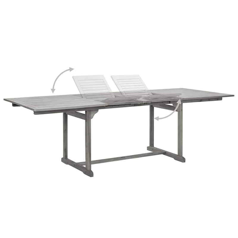 Set mobilier de grădină, 9 piese, lemn masiv de acacia