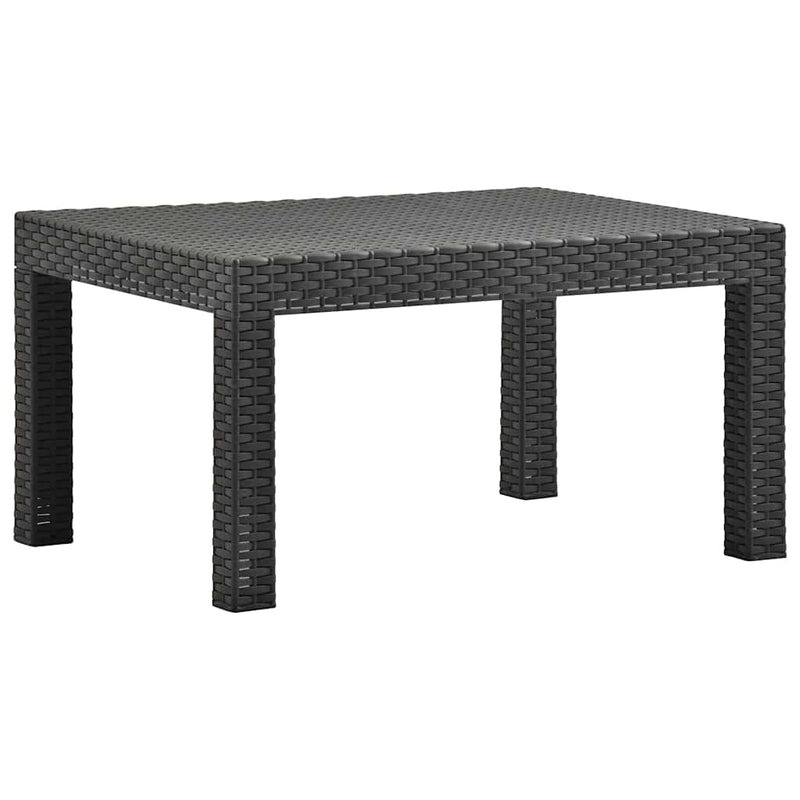 Set mobilier de grădină cu perne, 2 piese, antracit, PP ratan
