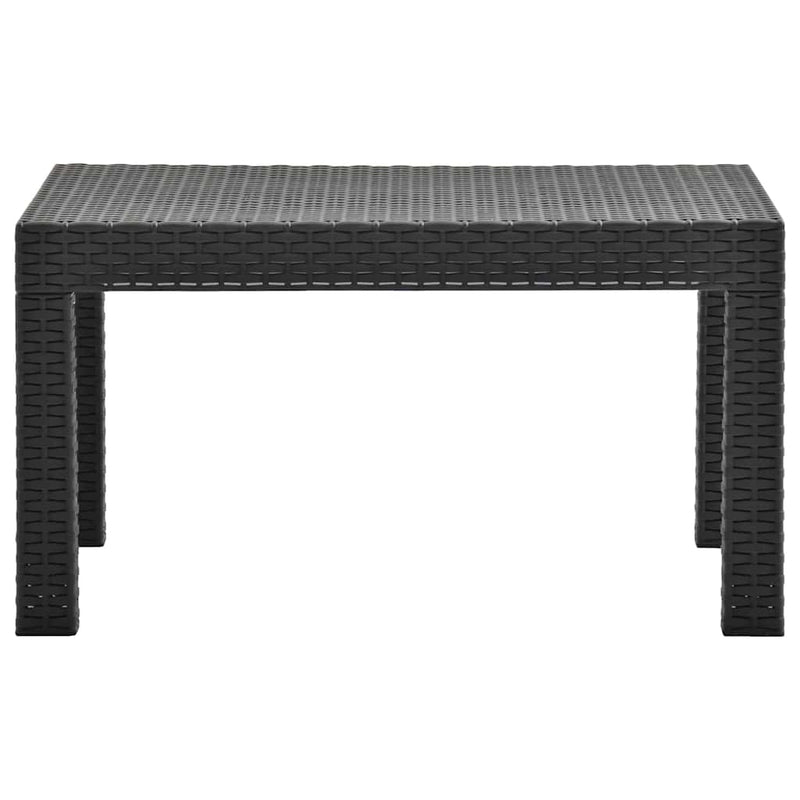 Set mobilier de grădină cu perne, 2 piese, antracit, PP ratan