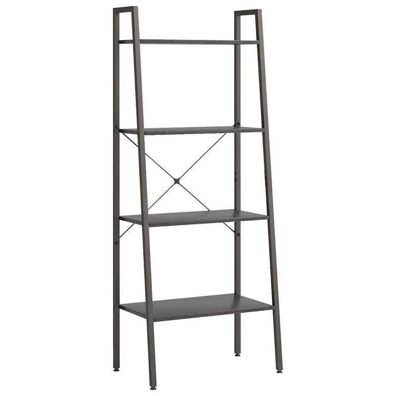 Raft vertical cu 4 niveluri, negru, 56x35x140 cm