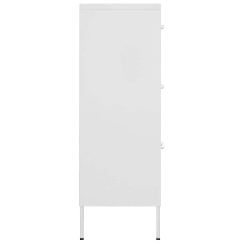 Dulap cu sertare, alb, 80x35x101,5 cm, oțel