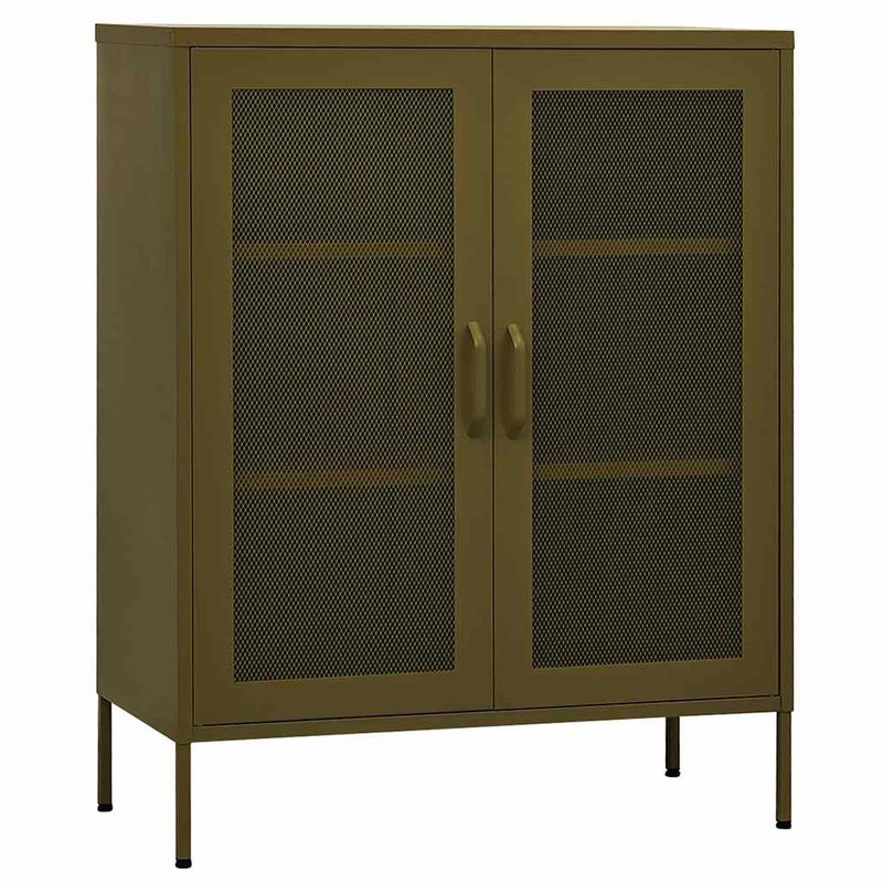 Dulap de depozitare, verde măsliniu, 80x35x101,5 cm, oțel