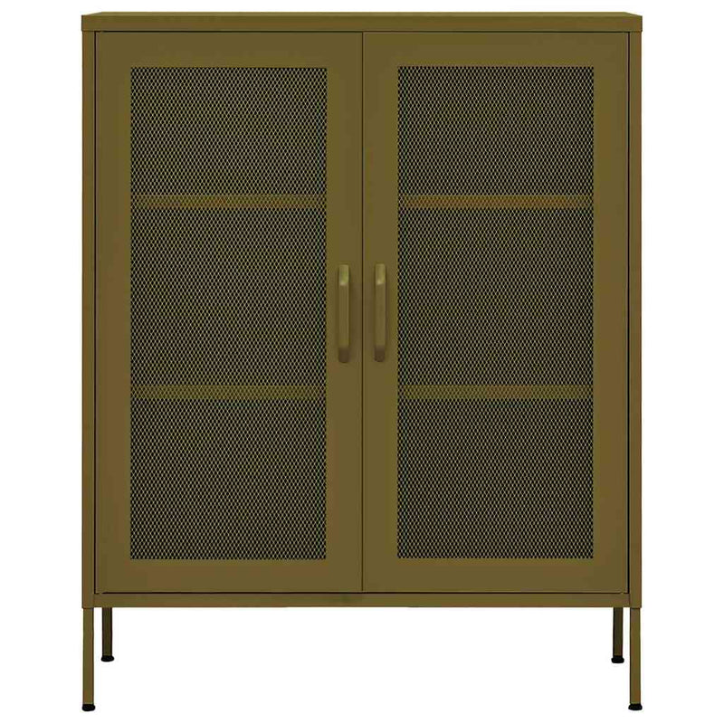 Dulap de depozitare, verde măsliniu, 80x35x101,5 cm, oțel