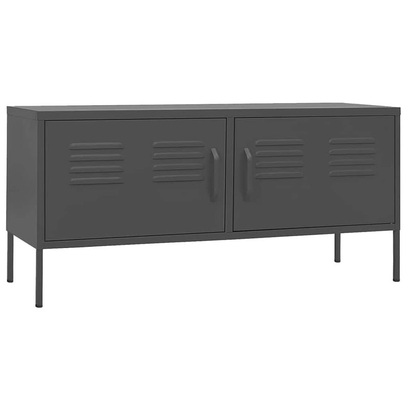 Comodă TV, antracit, 105x35x50 cm, oțel