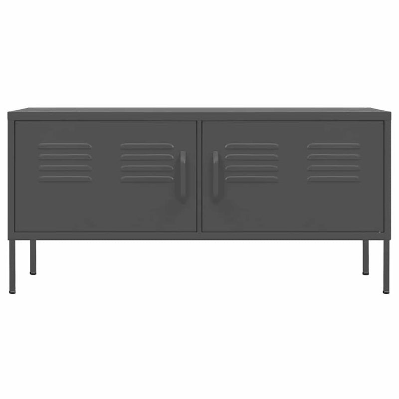 Comodă TV, antracit, 105x35x50 cm, oțel