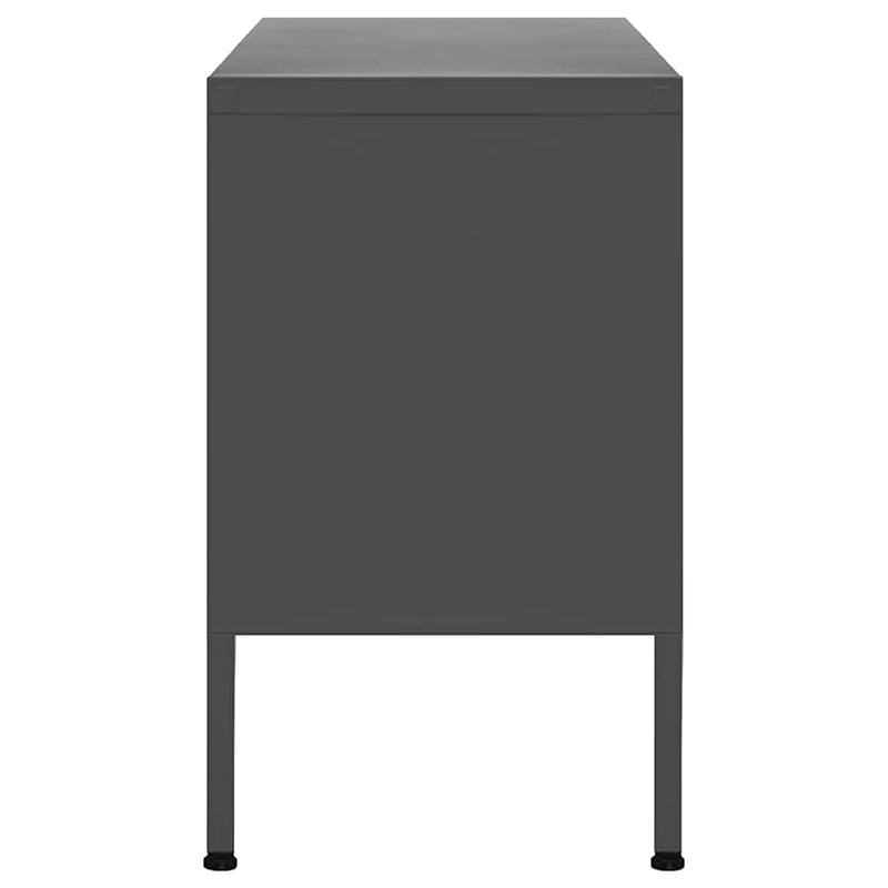Comodă TV, antracit, 105x35x50 cm, oțel