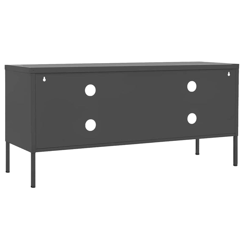 Comodă TV, antracit, 105x35x50 cm, oțel