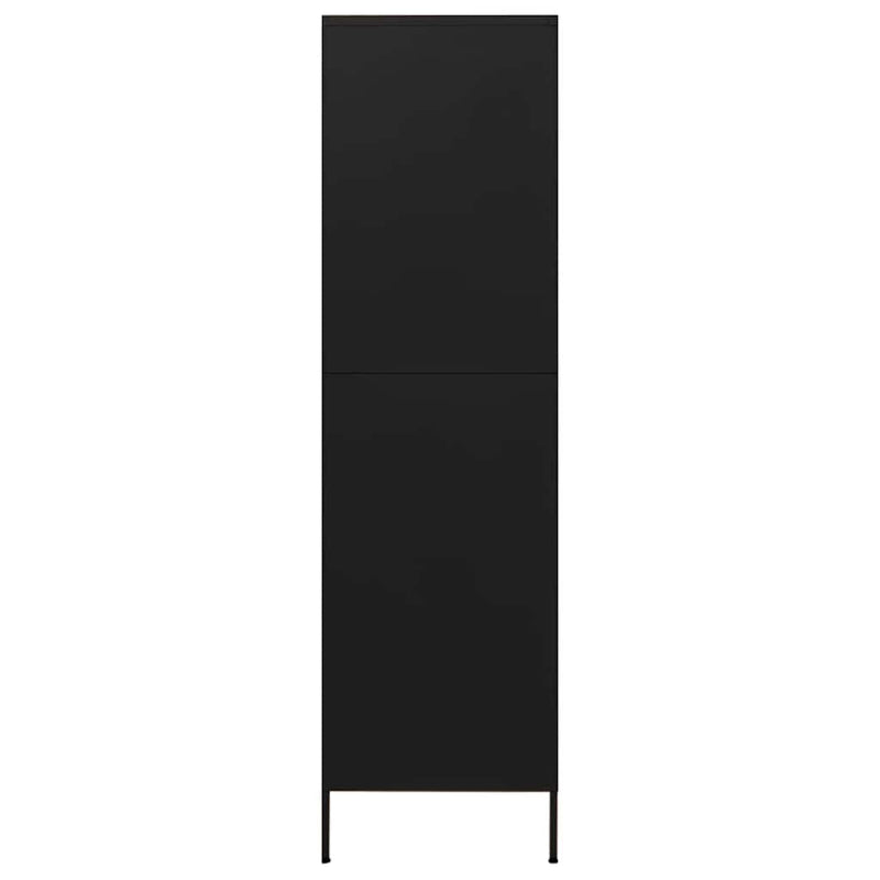 Șifonier, negru, 90x50x180 cm oțel