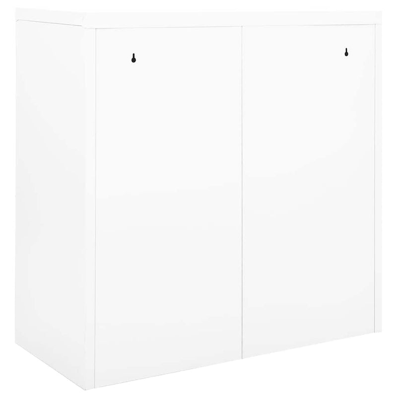 Dulap cu ușă glisantă, alb, 90x40x90 cm, oțel