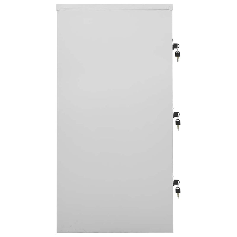 Dulap vestiar, gri deschis, 90x45x92,5 cm, oțel