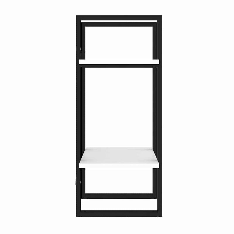 Bibliotecă cu 2 rafturi, alb, 40x30x70 cm, PAL