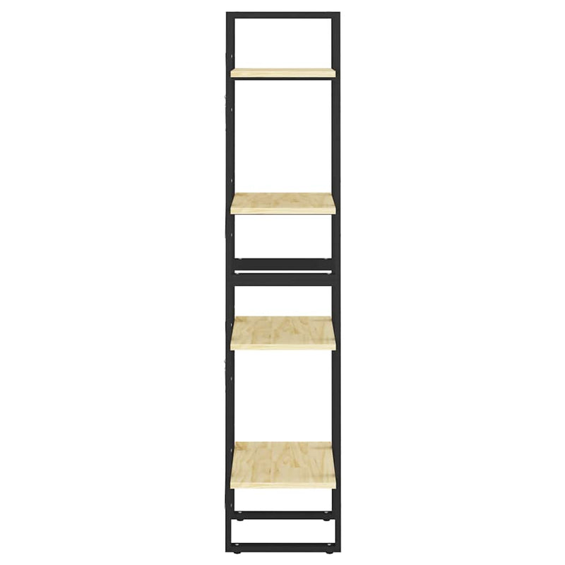 Bibliotecă cu 4 rafturi, 40x30x140 cm, lemn masiv de pin