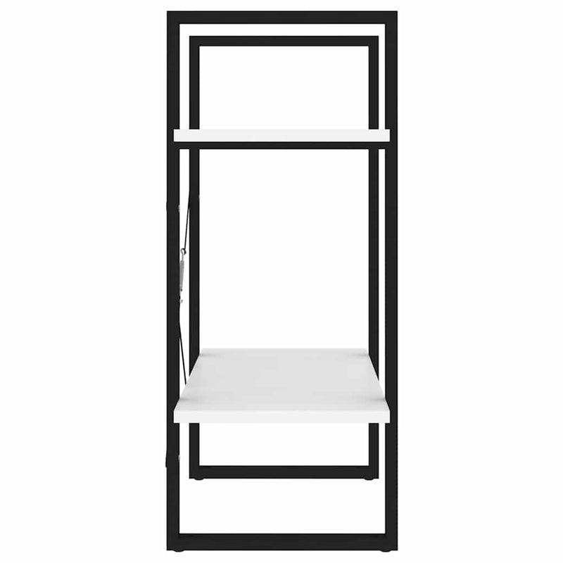 Bibliotecă cu 2 rafturi, alb, 60x30x70 cm, PAL