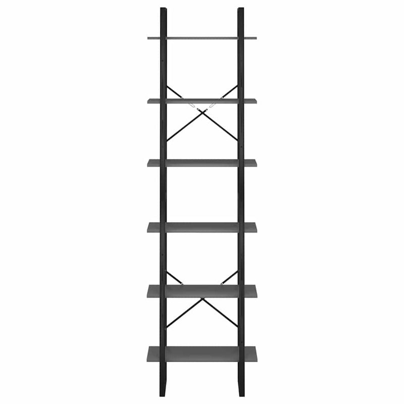 Raft de depozitare, gri, 60x30x210 cm, lemn compozit