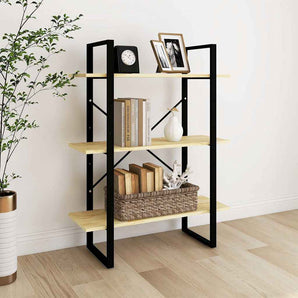 Bibliotecă cu 3 rafturi, 80x30x105 cm, lemn masiv de pin
