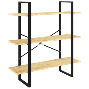 Bibliotecă cu 3 rafturi, 100x30x105 cm, lemn masiv de pin