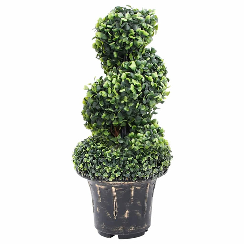 Plantă artificială de cimișir cu ghiveci, verde, 59 cm, spirală