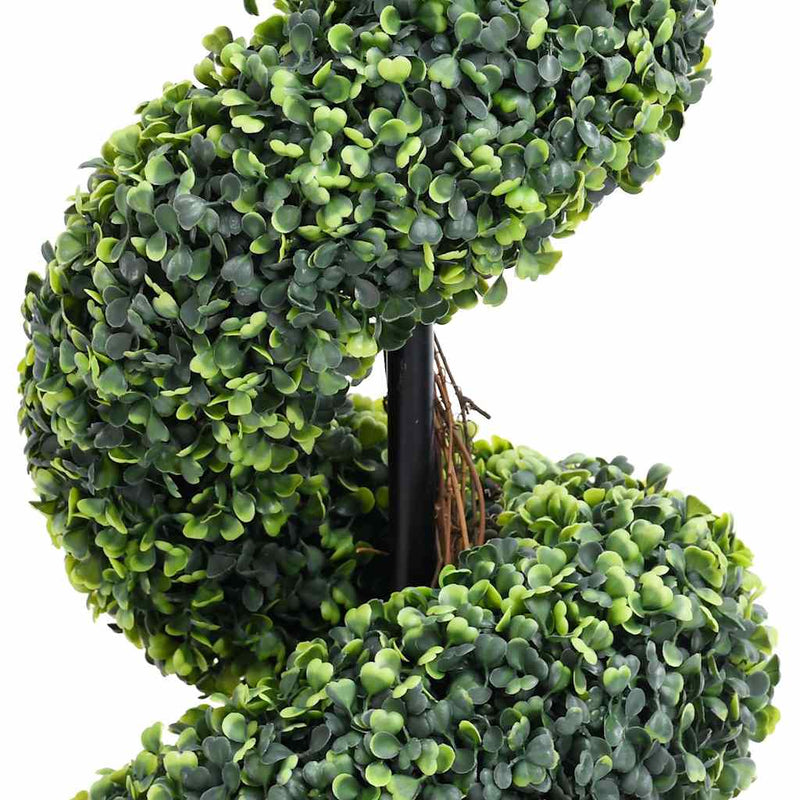 Plantă artificială de cimișir cu ghiveci, verde, 59 cm, spirală