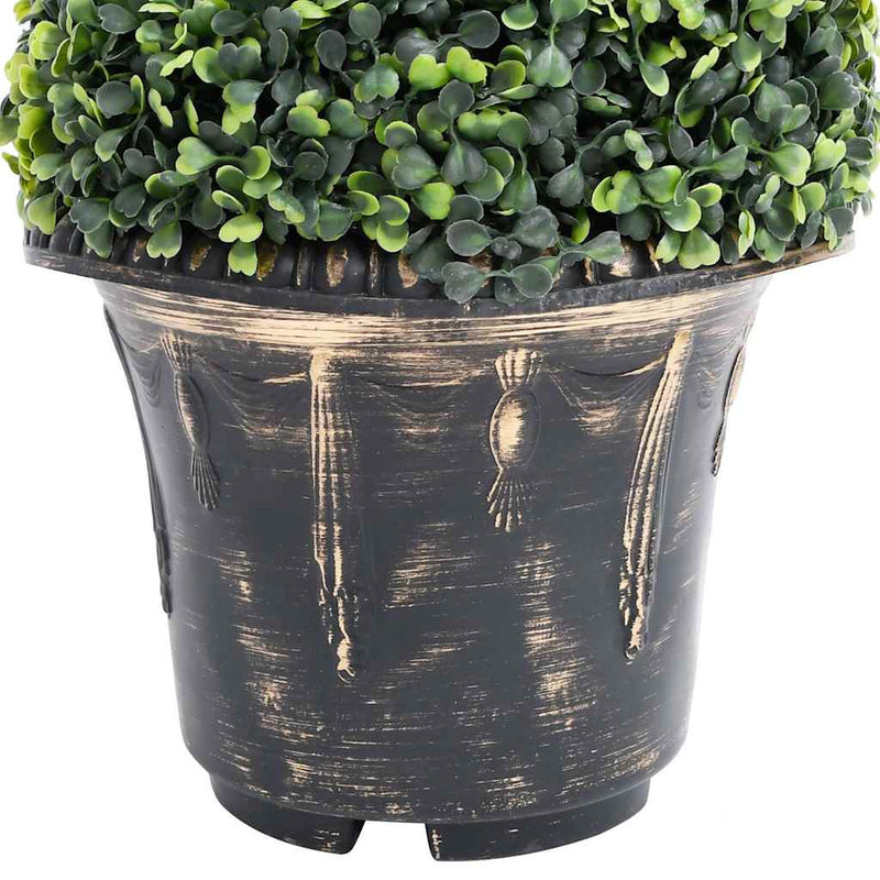 Plantă artificială de cimișir cu ghiveci, verde, 59 cm, spirală