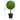 Plantă artificială cimișir cu ghiveci, verde, 71cm, formă minge