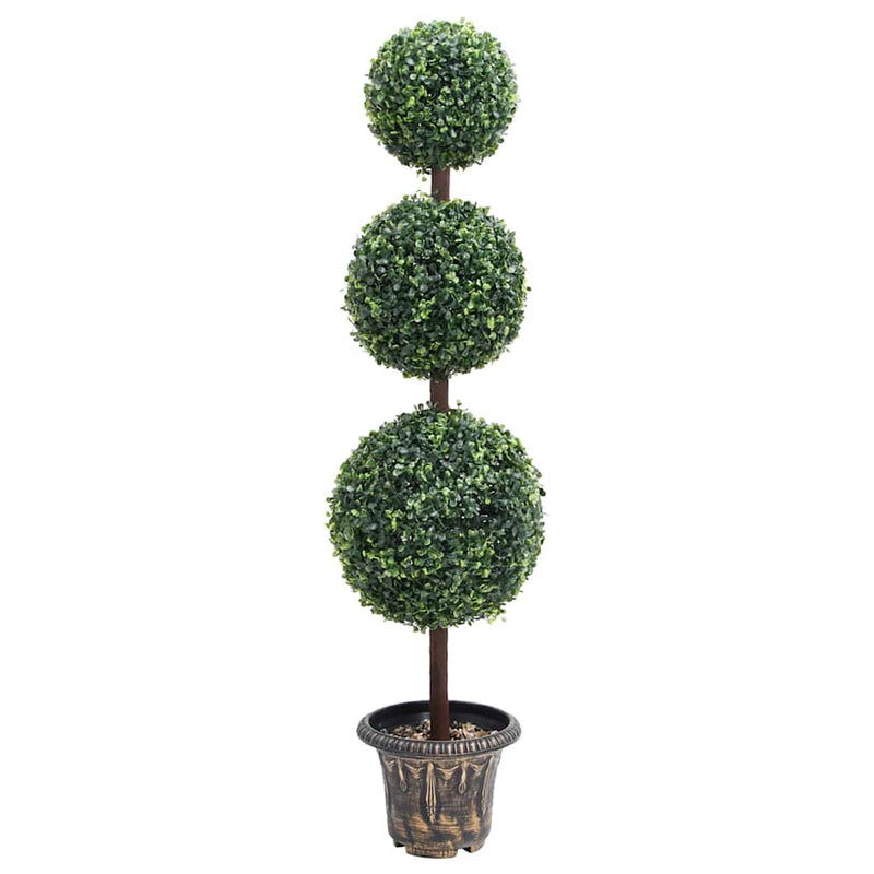 Plantă artificială cimișir cu ghiveci verde 118cm formă minge