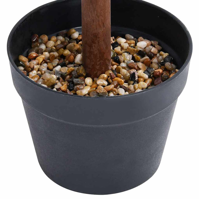Plantă artificială cimișir cu ghiveci, verde, 90cm, formă minge