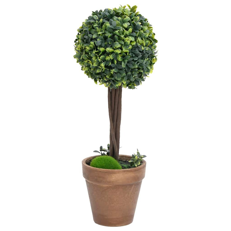 Plante artificiale cimișir cu ghiveci, 2 buc. verde 41 cm minge