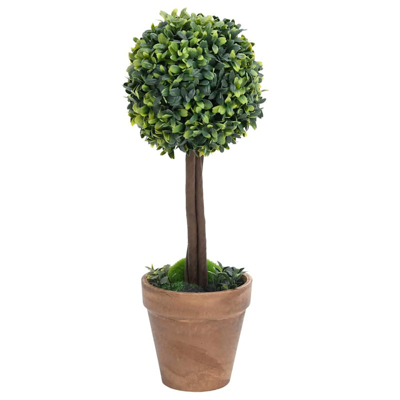 Plante artificiale cimișir cu ghiveci, 2 buc. verde 41 cm minge