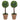 Plante artificiale cimișir cu ghiveci 2 buc. verde 56 cm minge