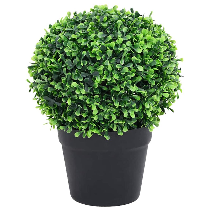 Plante artificiale cimișir cu ghiveci, 2 buc. verde 37 cm minge