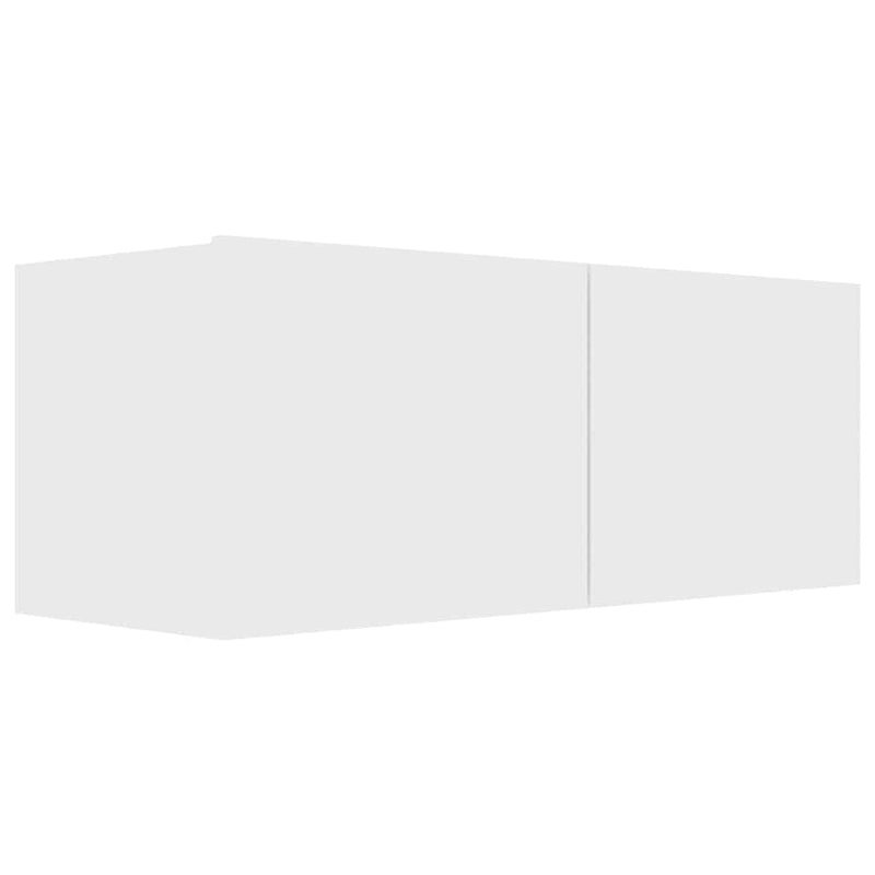 Comode TV, 4 buc., alb, 80x30x30 cm, lemn compozit