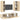 Set de dulapuri TV, 4 piese, stejar sonoma, lemn prelucrat