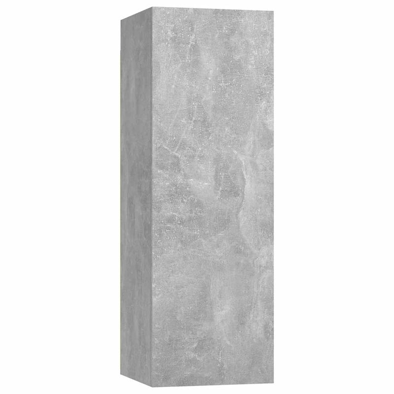 Set de dulapuri TV, 4 piese, gri beton, lemn prelucrat