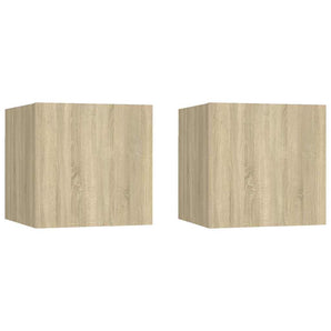 Noptiere, 2 buc., stejar Sonoma, 30,5x30x30cm, lemn prelucrat