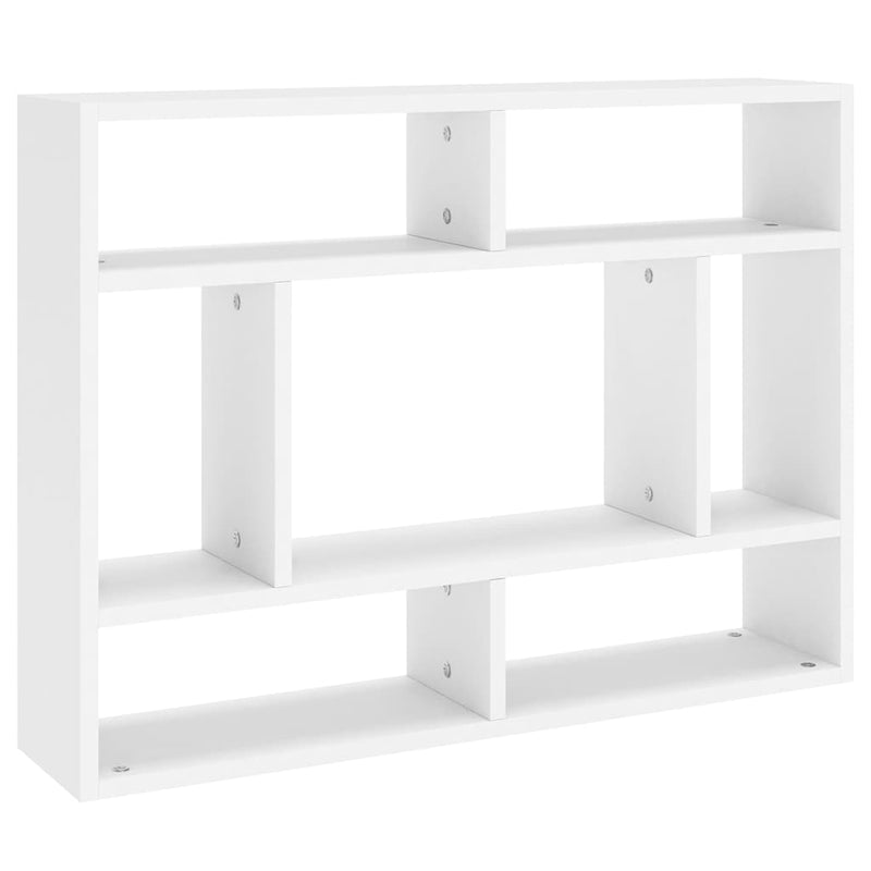 Raft de perete, alb, 75x16x55 cm, lemn prelucrat