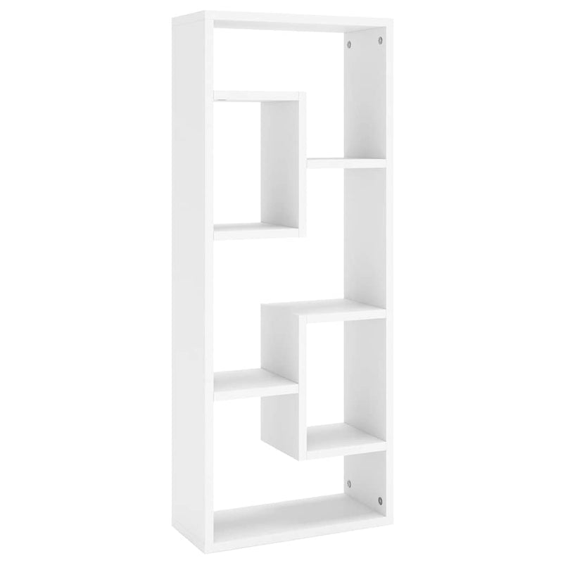 Raft de perete, alb, 36x16x90 cm, lemn prelucrat