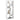 Raft de perete, alb, 36x16x90 cm, lemn prelucrat