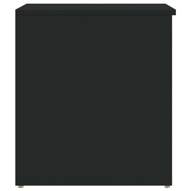 Cufăr de depozitare, negru, 84x42x46 cm, lemn compozit