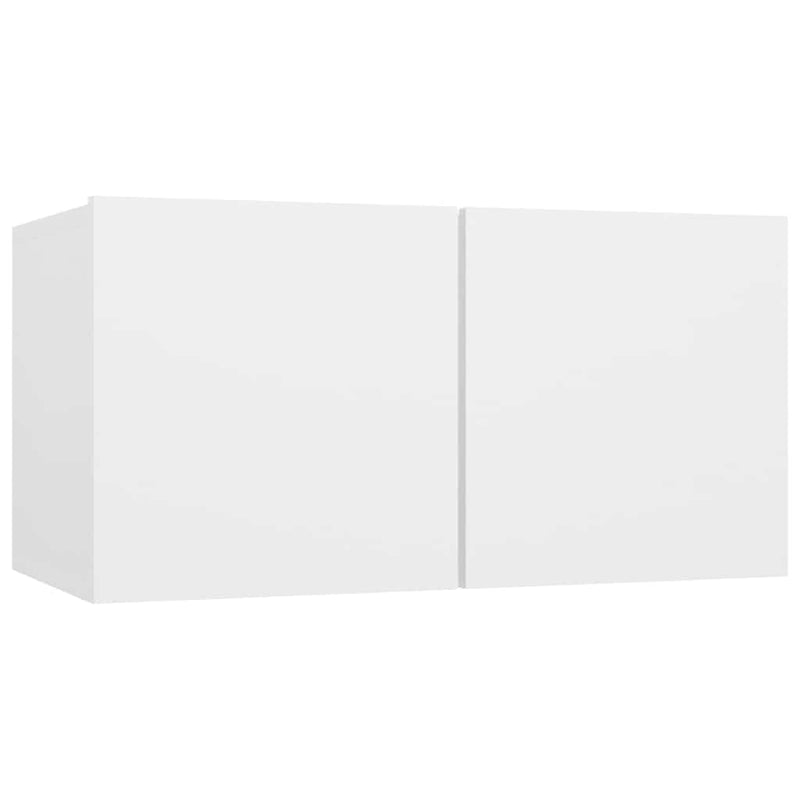 Dulapuri TV suspendate, 2 buc., alb, 60x30x30 cm